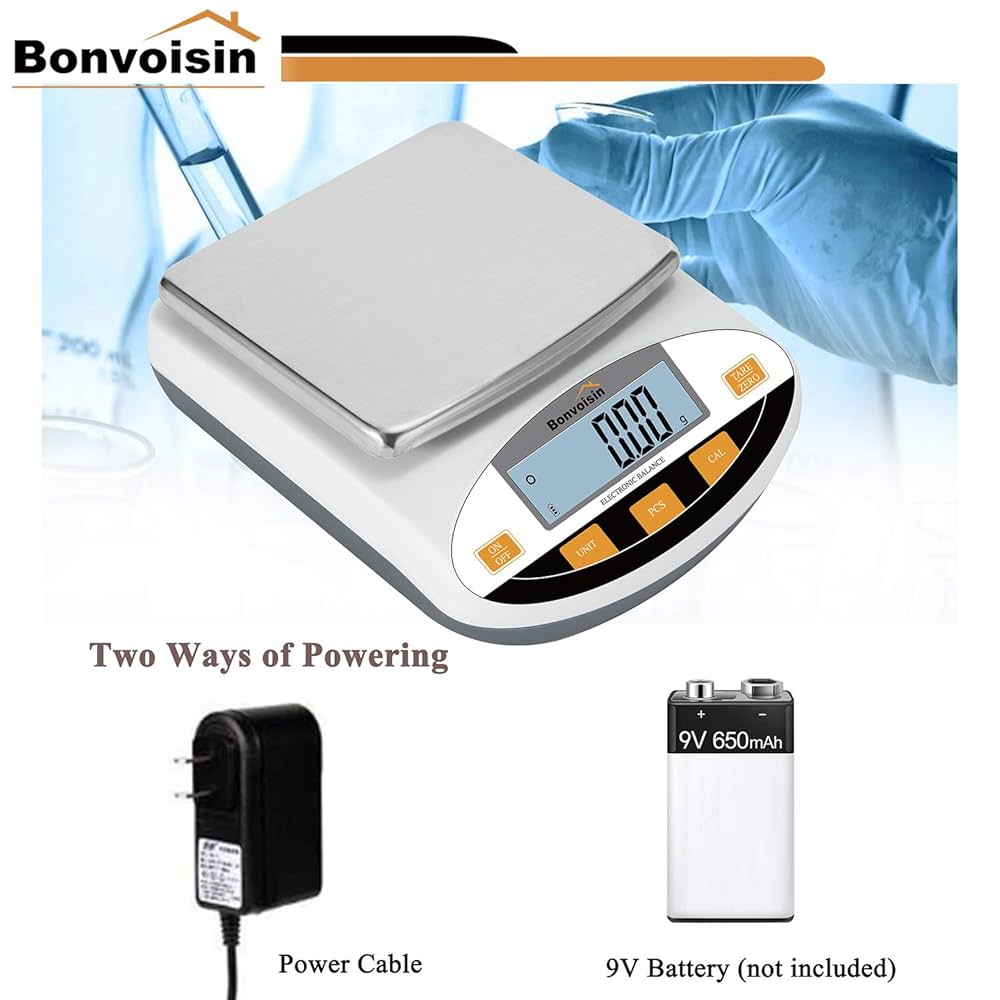 Bonvoisin デジタルはかり 5000gx0.01g 精密電子はかり Bonvoisin Lab Scale 5000gx0.01g High Precision Electronic